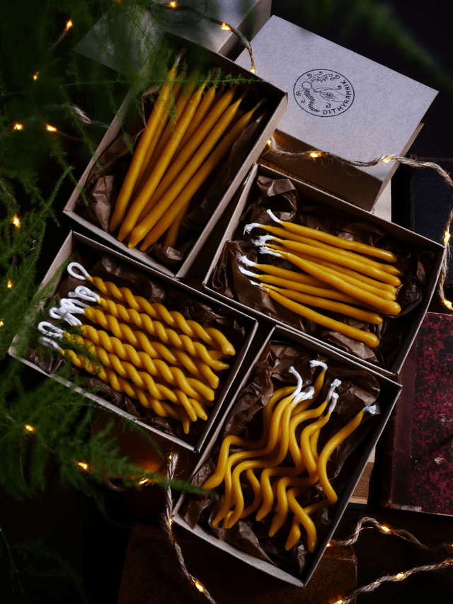 Bougies FESTIVE torsadée