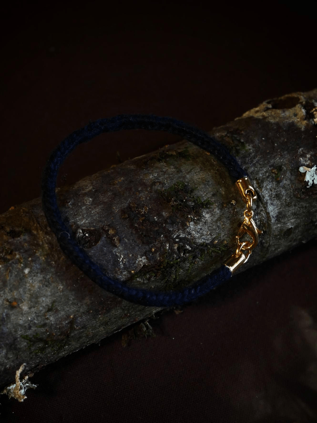 Bracelet RELIANCE lin/coton Bleu nuit