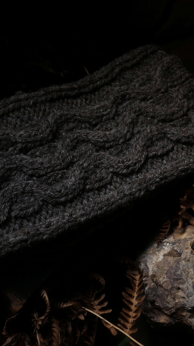 MYRMEX bandeau ANTHRACITE laine non-teinte