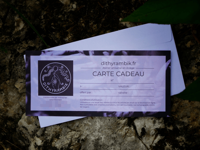 CARTE CADEAU prête à expédier
