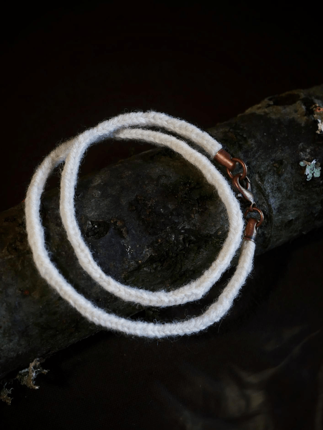 Bracelet RELIANCE laine Ecru