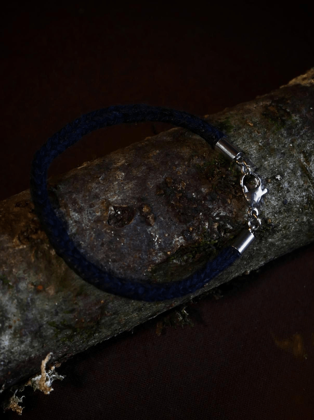 Bracelet RELIANCE lin/coton Bleu nuit