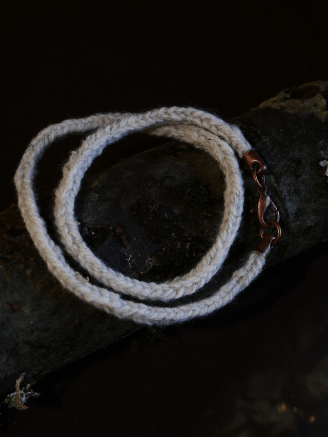 Bracelet RELIANCE laine Brume