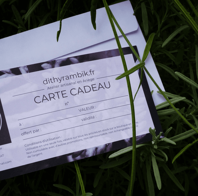 CARTE CADEAU prête à expédier